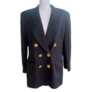 Blazer Femme Randy Kemper - Taille 4 - Noir Sur Mesure - Laine/polyester - Comme Neuf